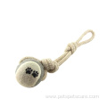 rope pet toy dog chewing tennis ball toy